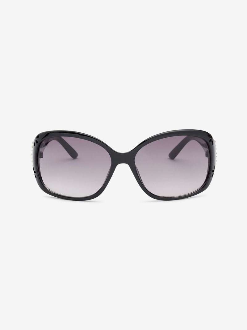 Lunettes de soleil effet ombré noir avec détail découpé - Produit britannique