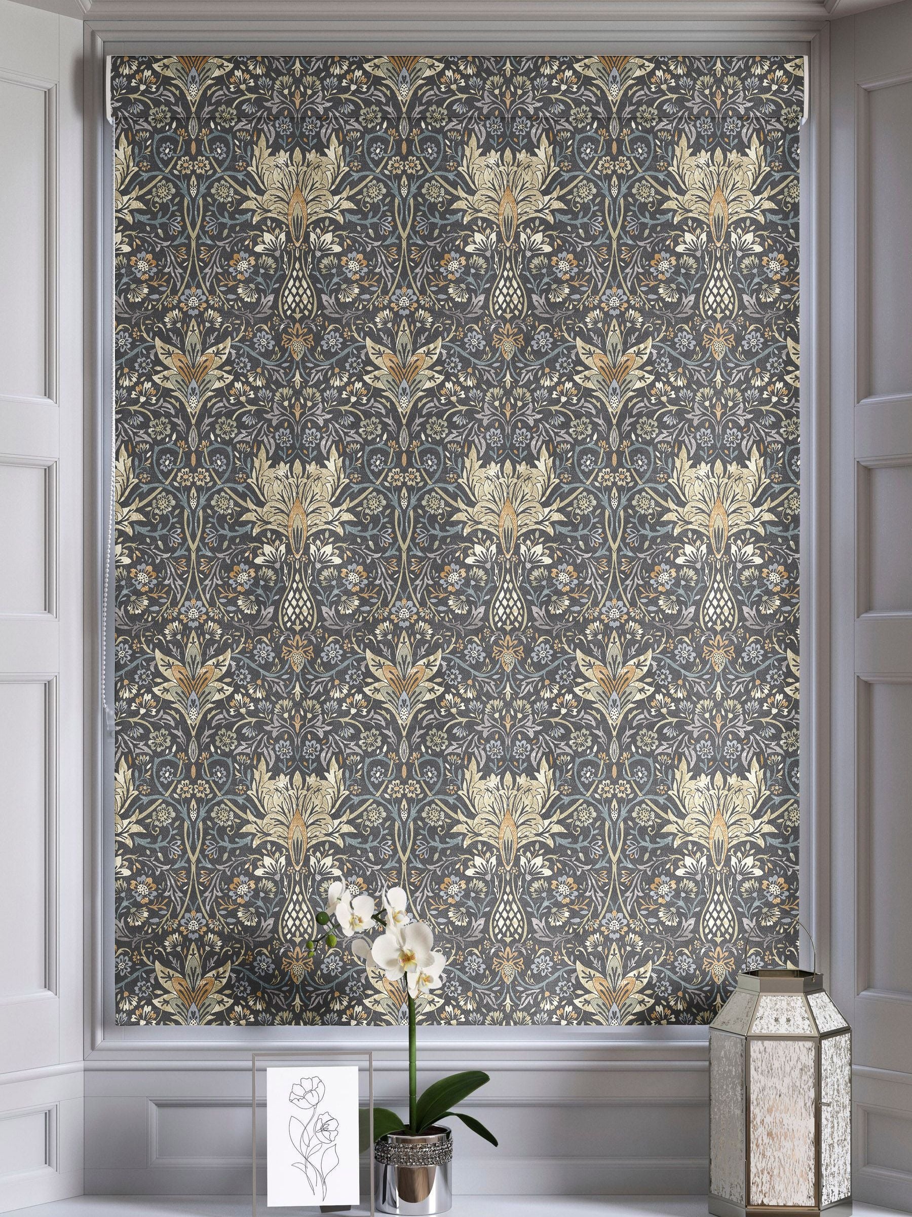 Roman blind Indigo Blue Langley, UK version