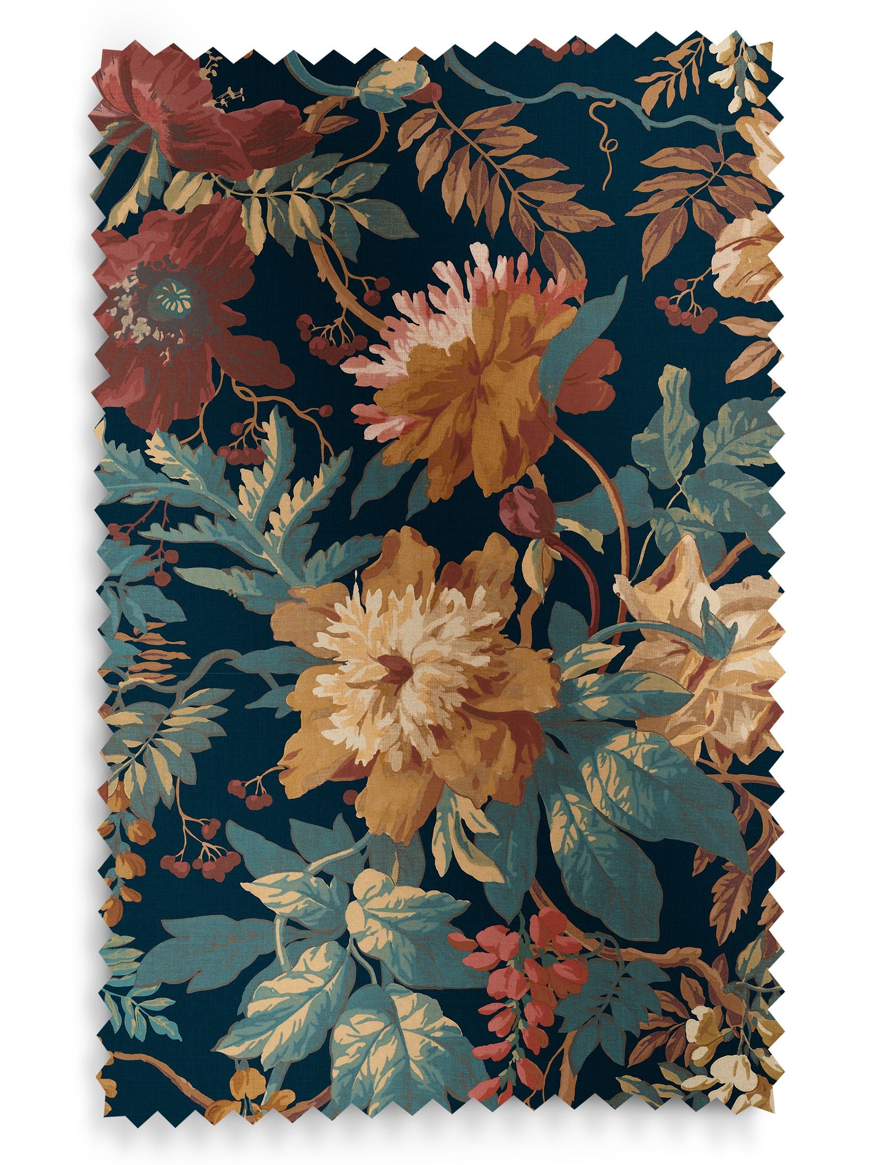 Graham & Brown Florenzia Dusk Blue Roman blind, imported from the UK