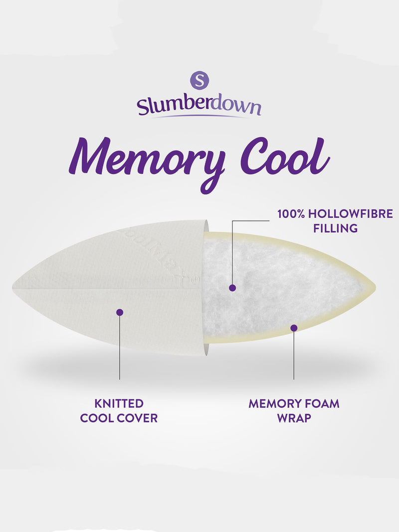 Slumberdown Memory Cool pillow firm white (British brand)