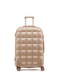 Flight Knight Champagne Large Large Hardcase Printed Lightweight Check-In Suitcase with 4 Wheels