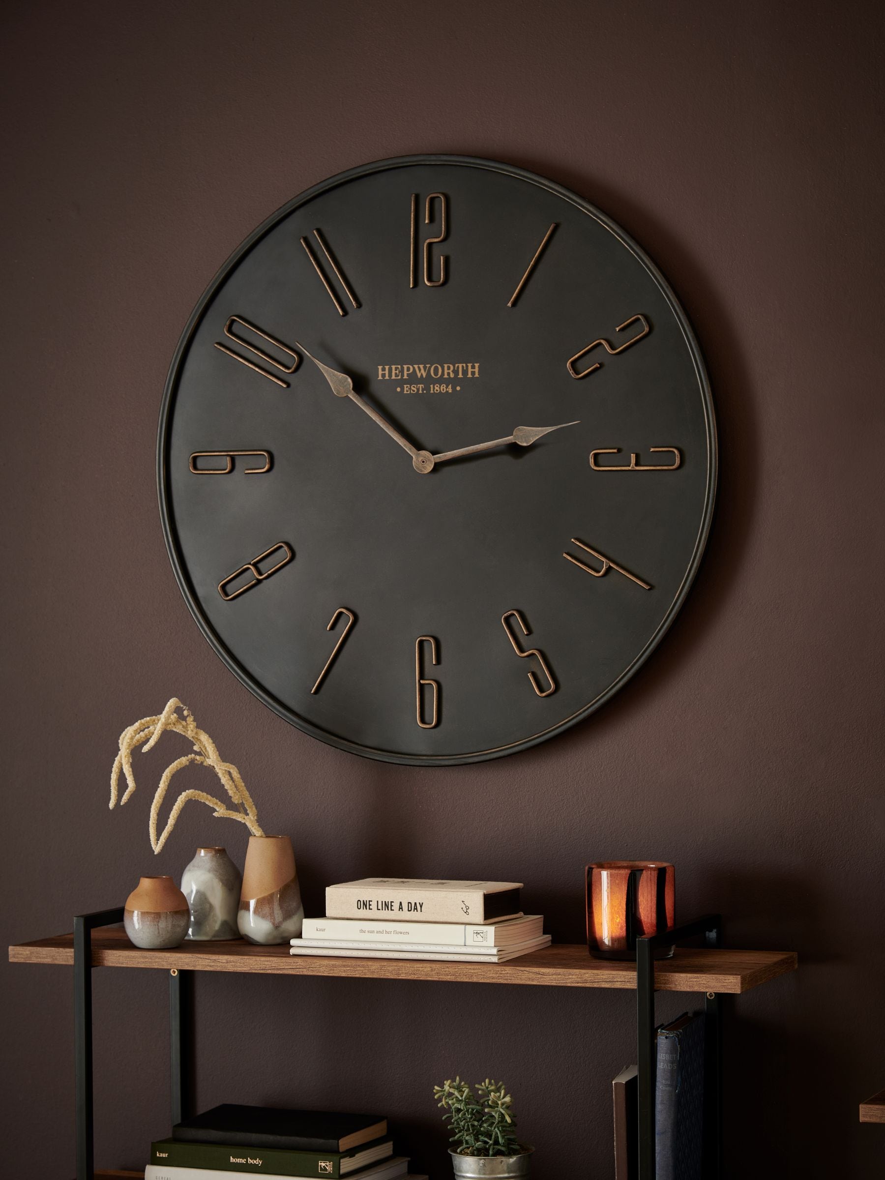 Stamford bronze wall clock 60cm - British product