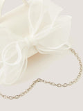 Monsoon cream organza bow bag small, UK version