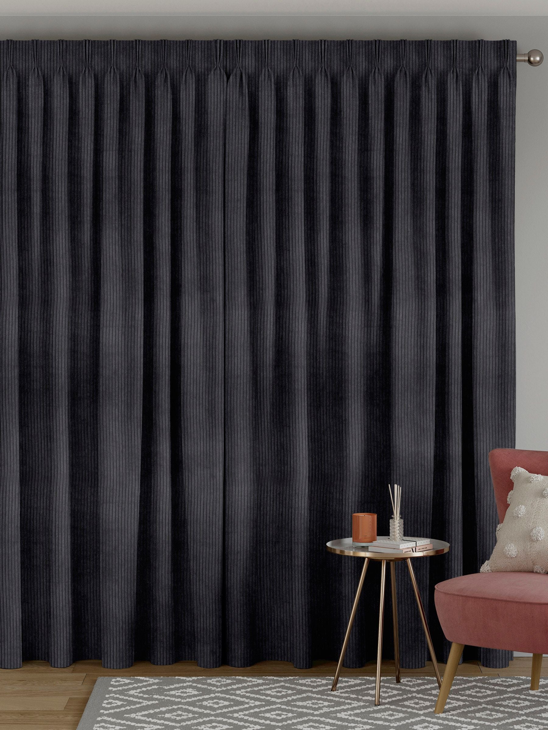 Graphite Grey Jangga made to measure curtains - British product