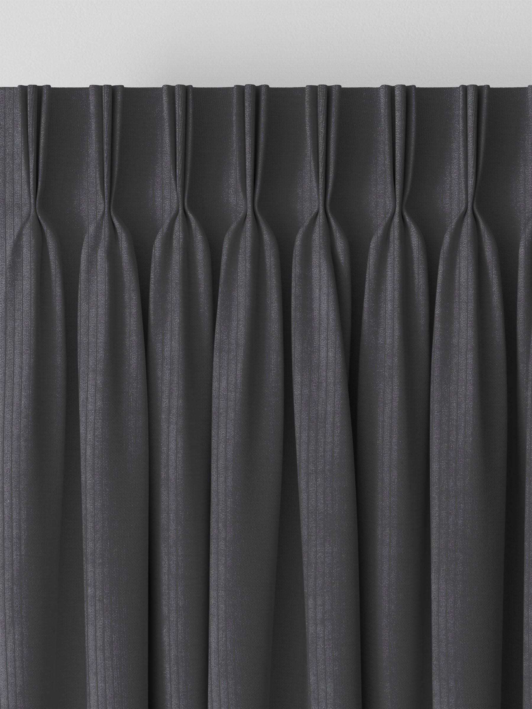 Graphite Grey Jangga made to measure curtains - British product