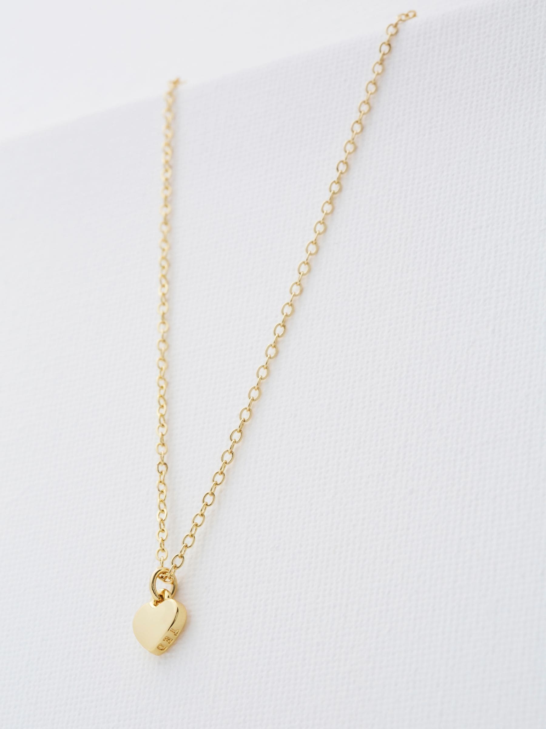 Ted Baker heart pendant necklace gold tone plated brass (British brand)