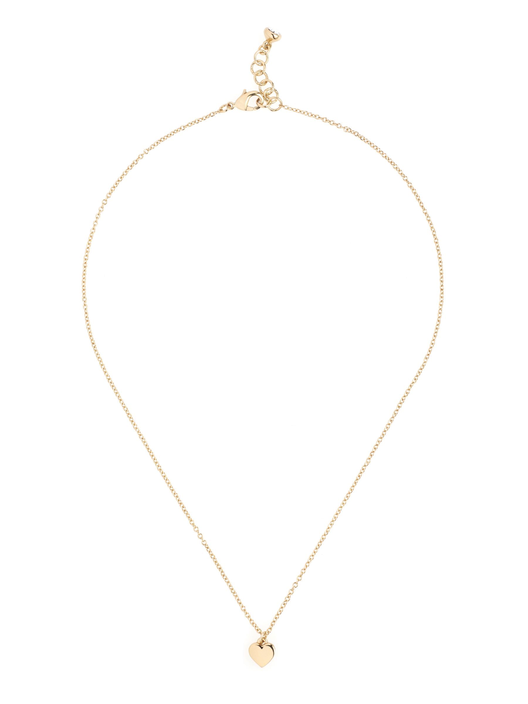 Ted Baker heart pendant necklace gold tone plated brass (British brand)