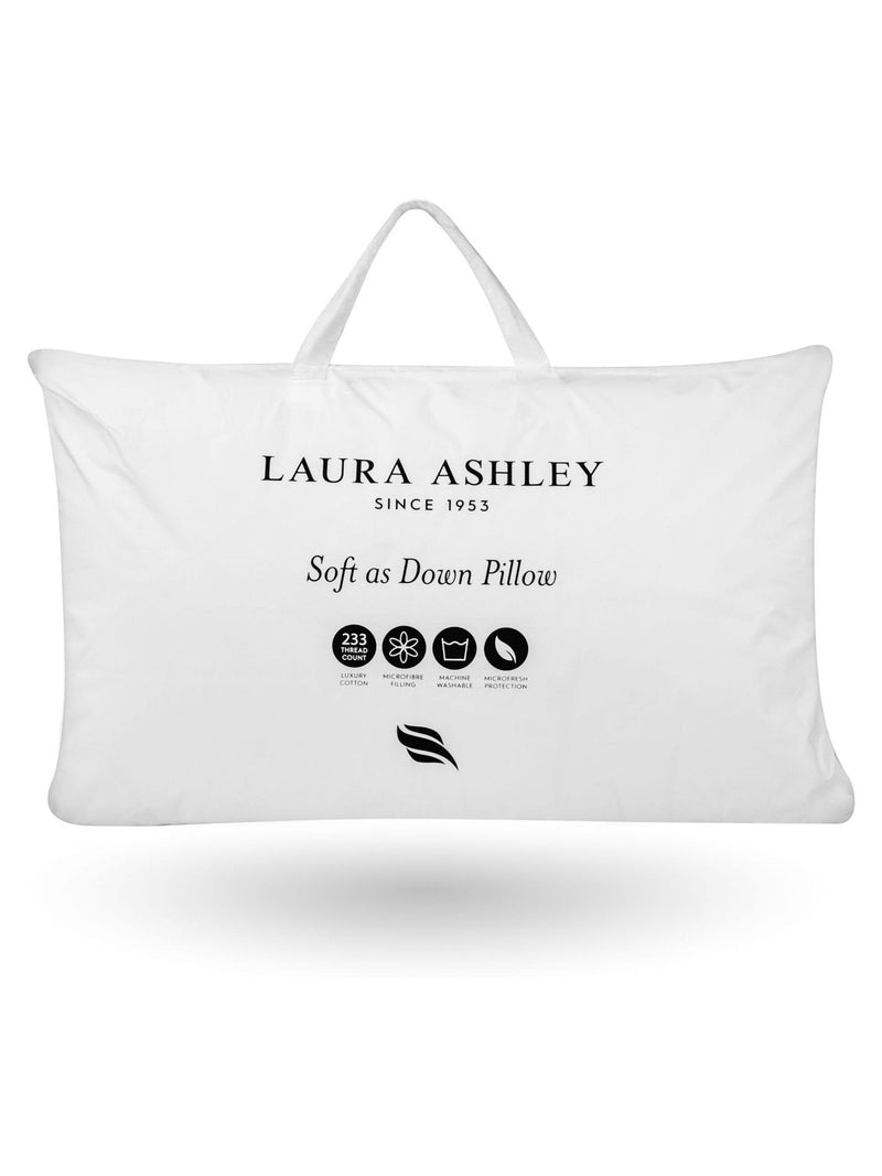 Laura Ashley White Firm Cotton Pillow, UK version