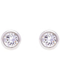 Ted Baker silver tone crystal stud earrings (British brand)