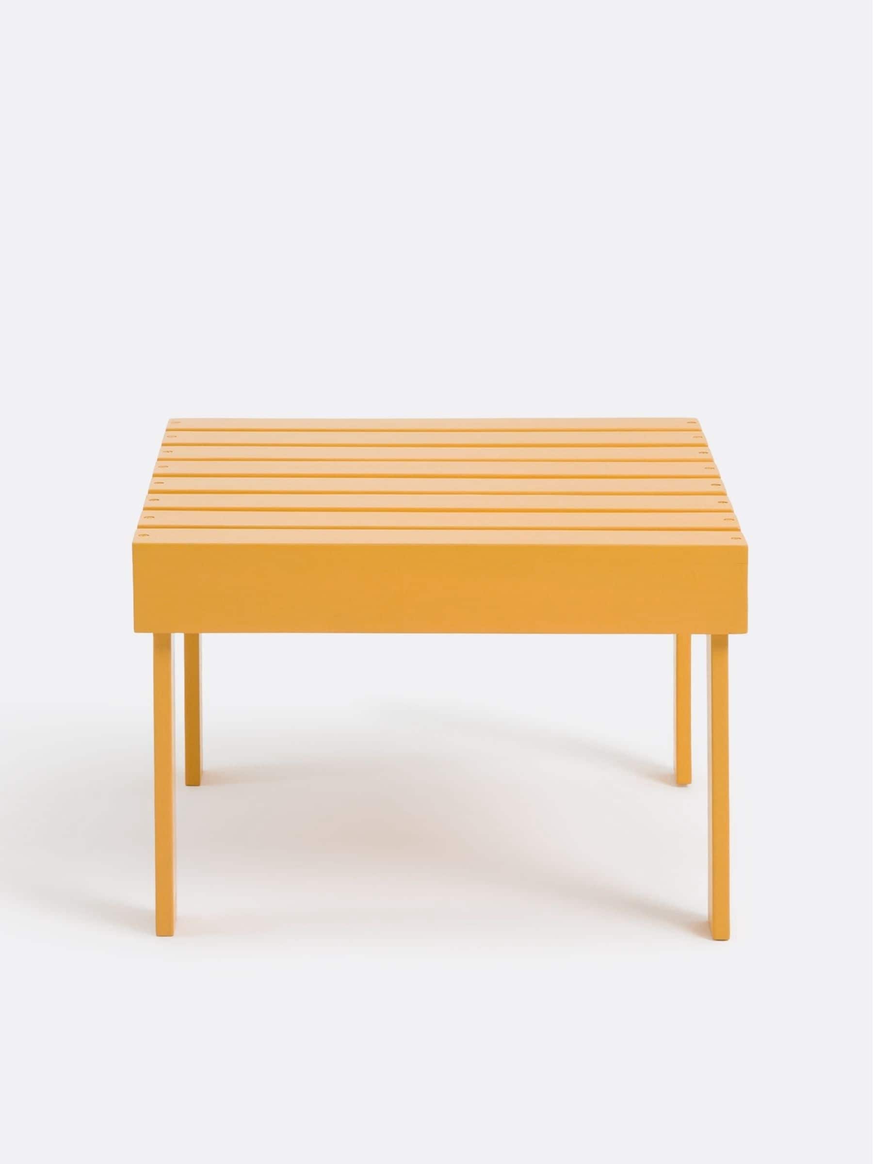 La Redoute Intérieurs Zeda acacia footrest table Honey Yellow, imported from the UK