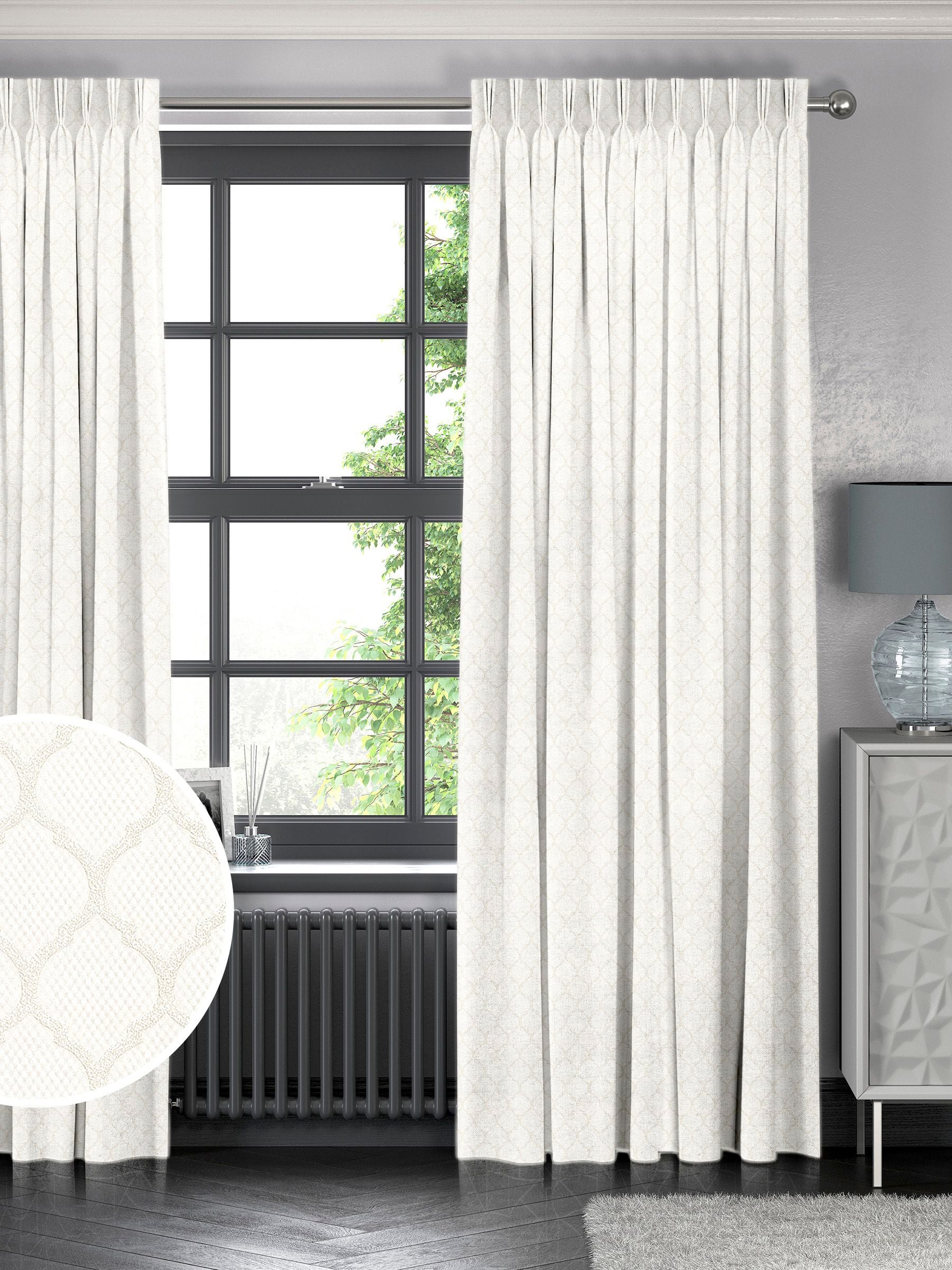 Haines made to measure ivory curtains, UK version