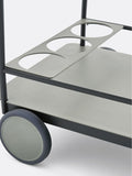 La Redoute Intérieurs sage green steel wheeled storage trolley, UK version