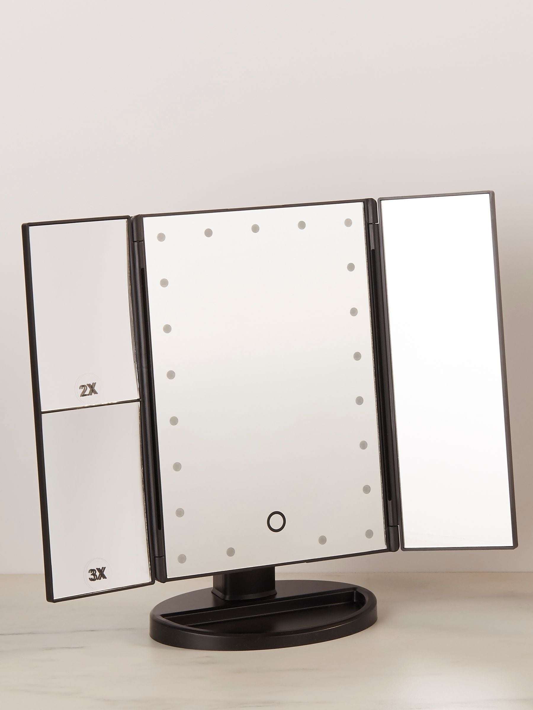Searchlight Black Queen TriFold Mirror 28cm (British brand)