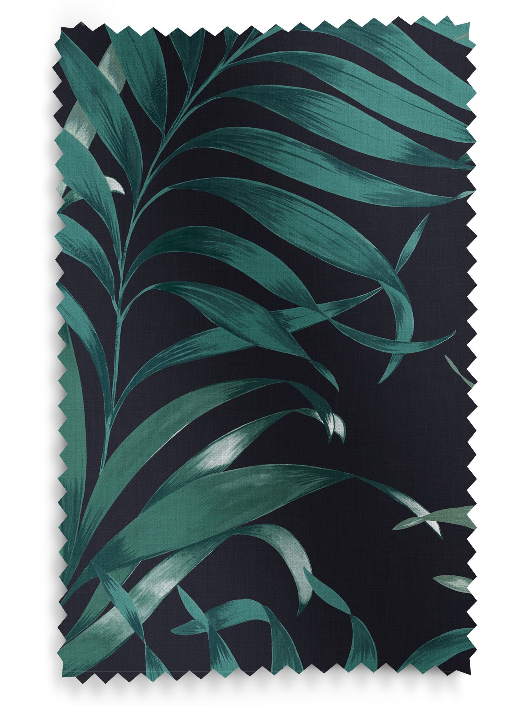 Graham & Brown Midnight Black Yasuni curtains, imported from the UK
