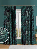 Graham & Brown Midnight Black Yasuni curtains, imported from the UK
