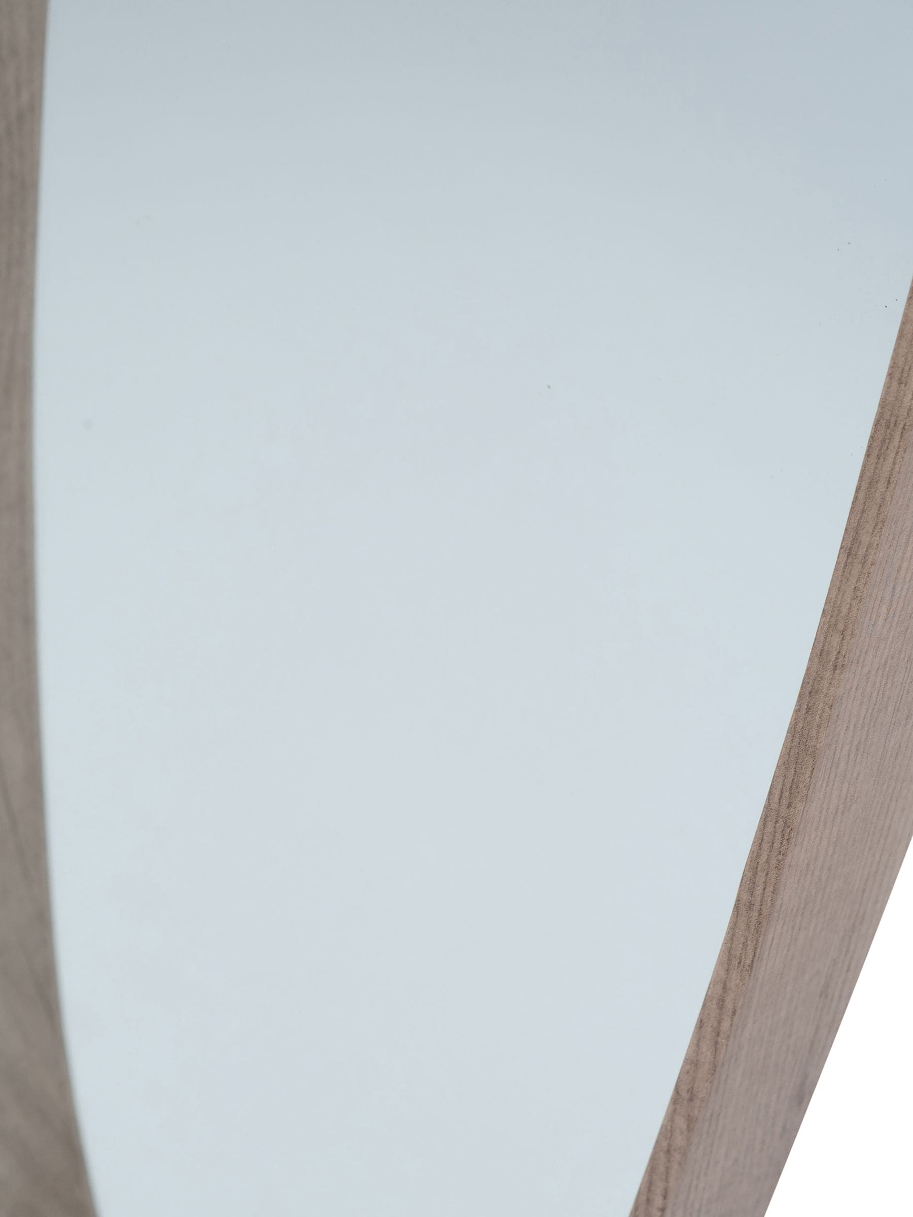 Pacific natural wood veneer teardrop mirror 89.5cm, imported from the UK