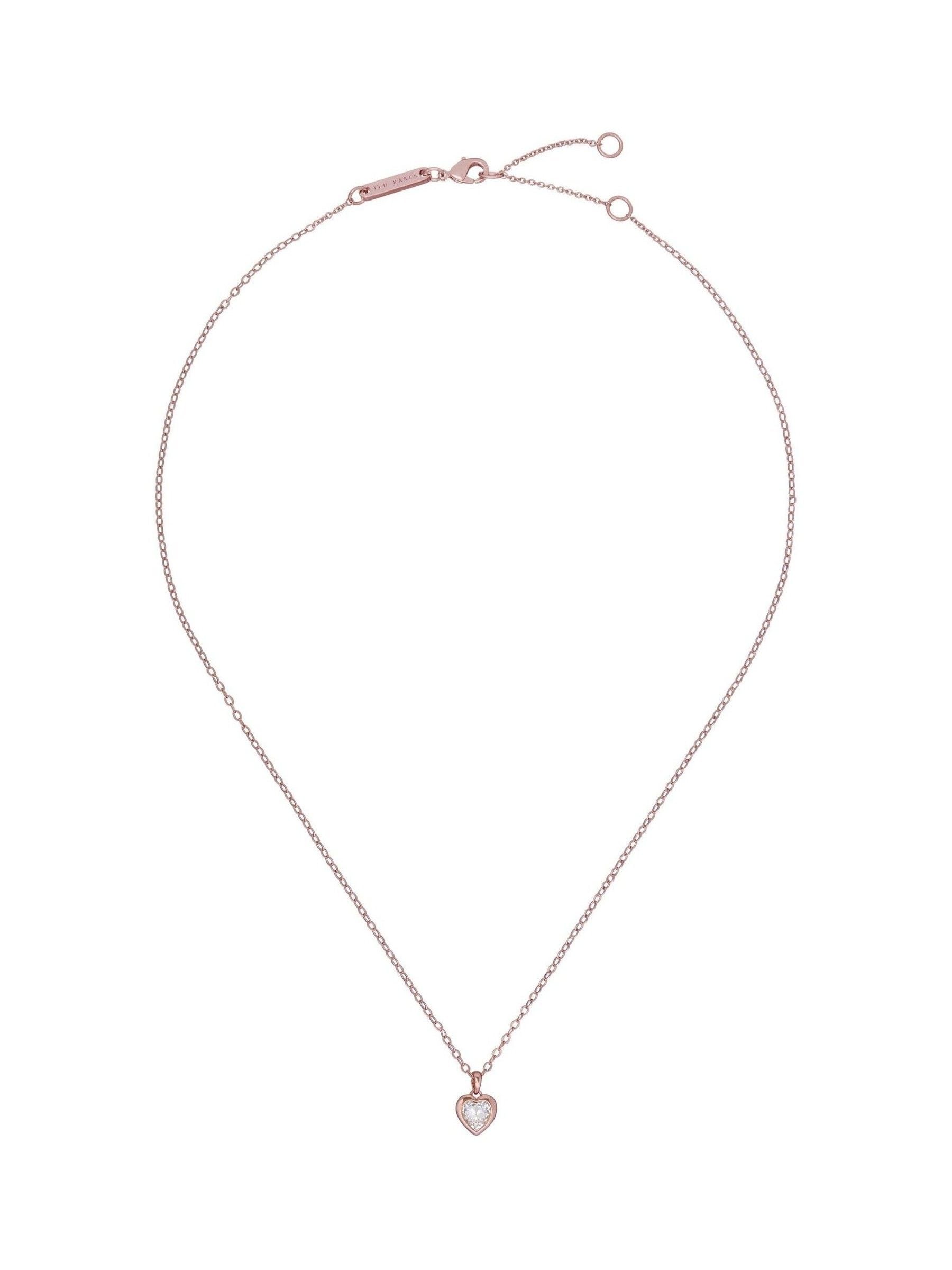 Ted Baker Roségold-HANNELA: Kristall-Herz-Anhänger-Halskette