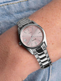 Accurist Silver Stainless Steel Watch Peony Pink Dial - British product