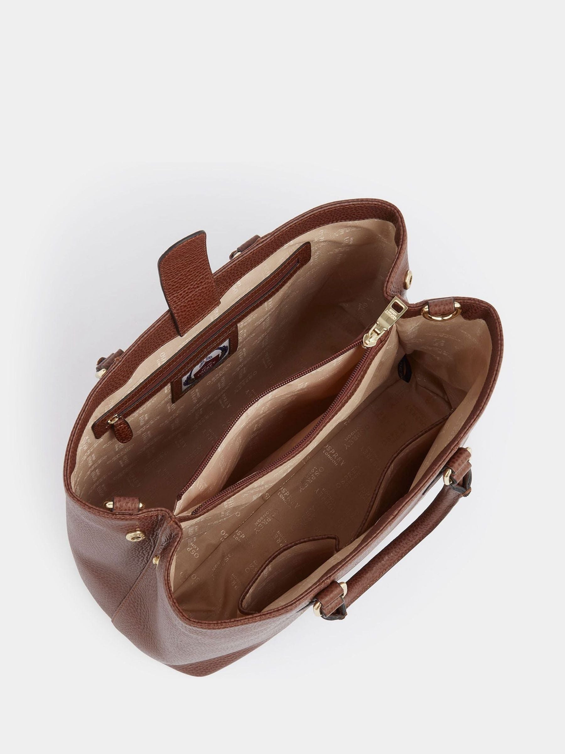 Osprey London Tan Brown The Adaline Leather Work Bag