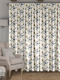 Blue Hetty made to measure curtains in 100% cotton, UK version