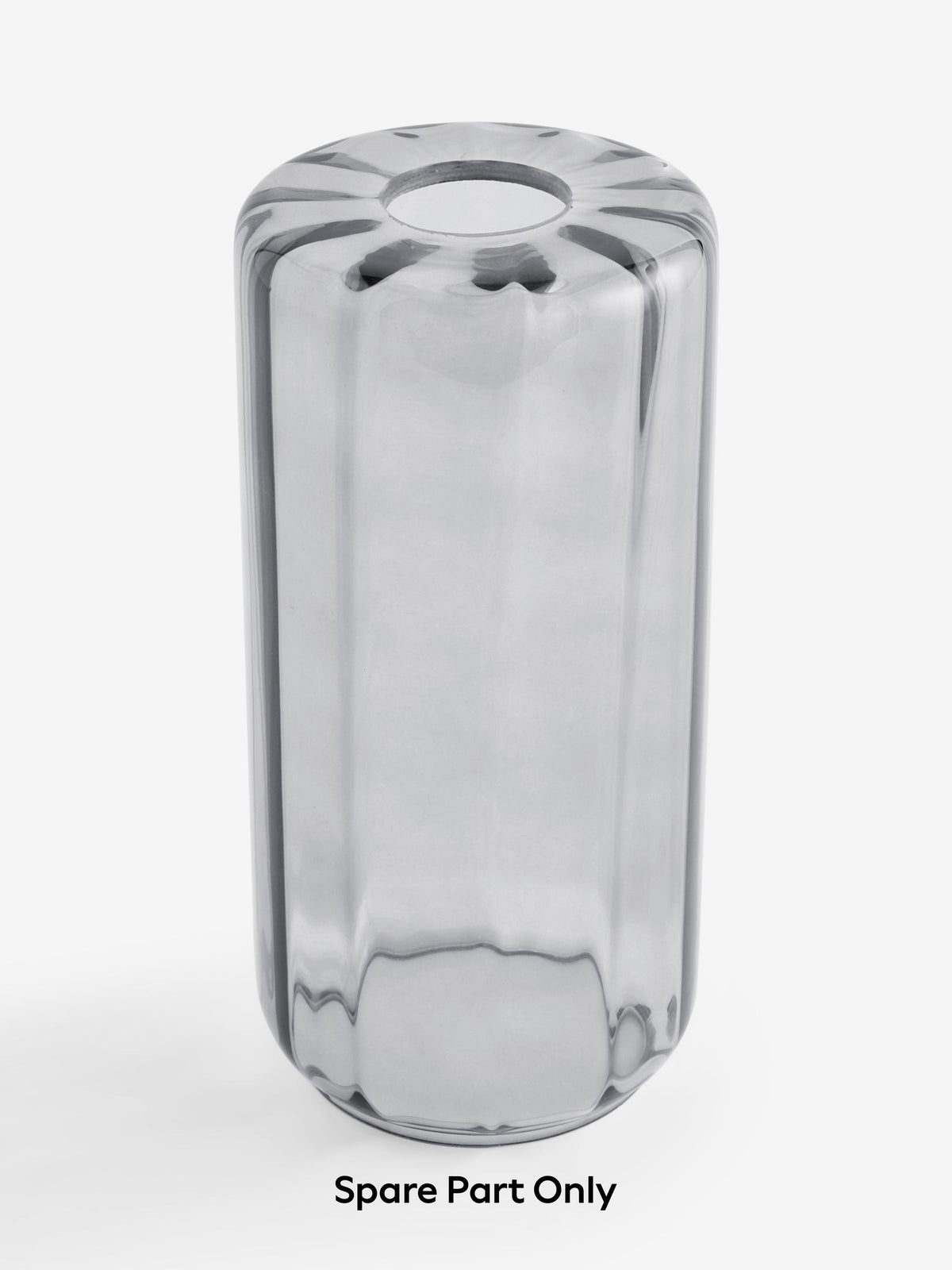 Jensen smoke grey glass lamp shade 23cm, imported from the UK