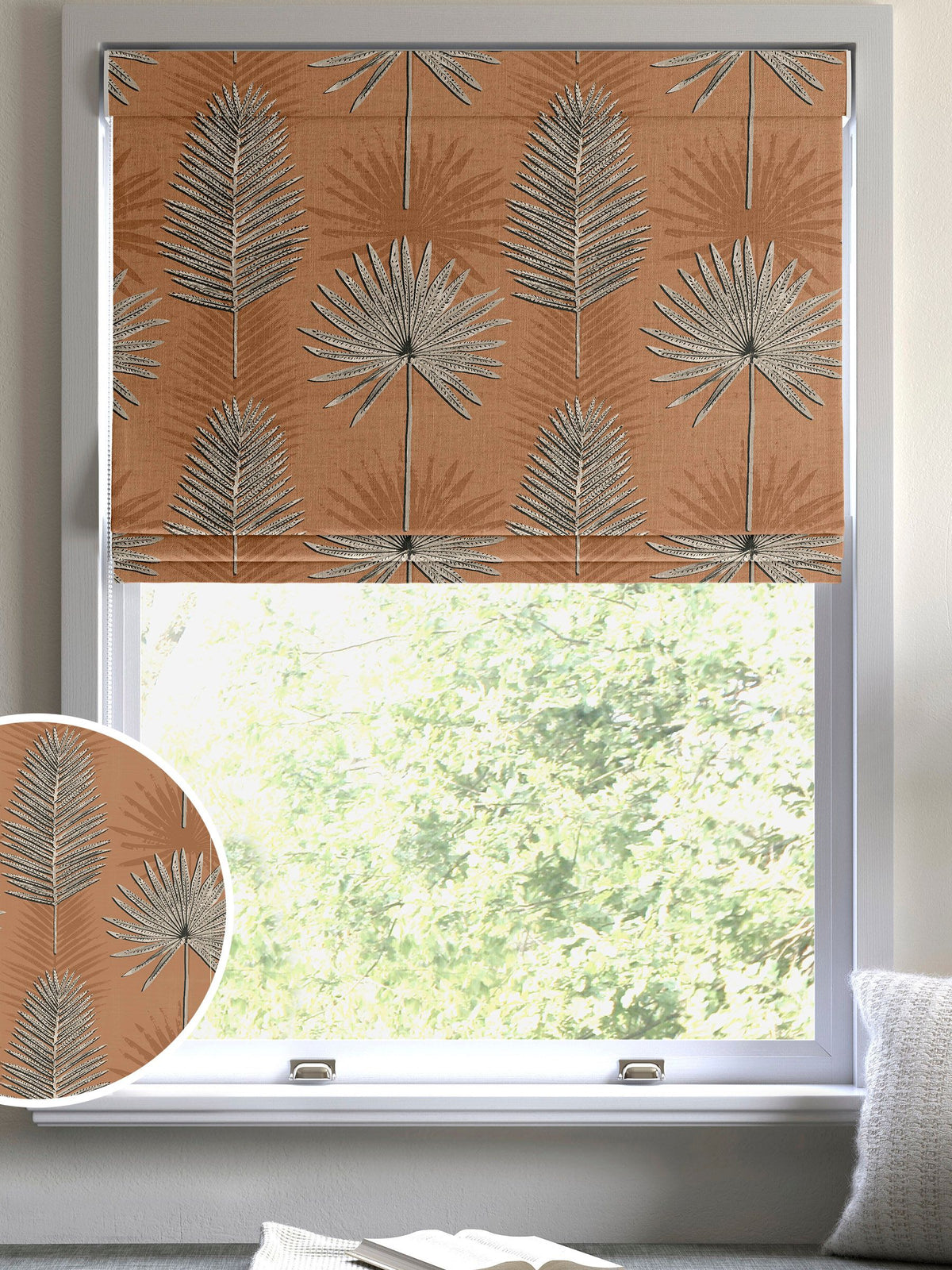 Sellus terracotta roman blind made to measure - British product