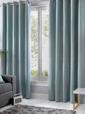 Fusion Blue Sorbonne Light Filtering Eyelet Curtains
