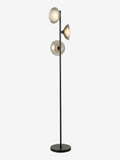 Dar Lighting Kadience floor lamp, satin black, imported from the UK