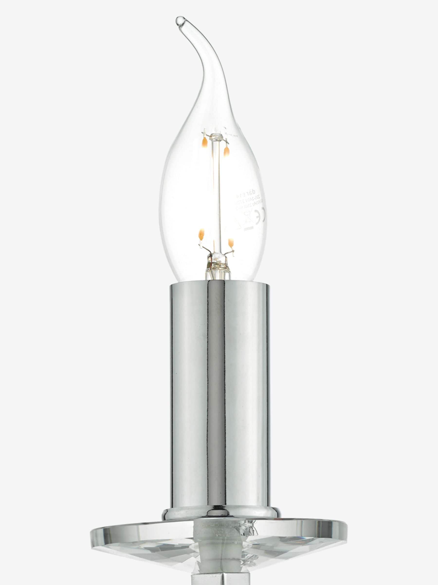 Dar Lighting Lyon wall light polished chrome crystal 24cm, UK version