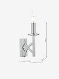 Dar Lighting Lyon wall light polished chrome crystal 24cm, UK version