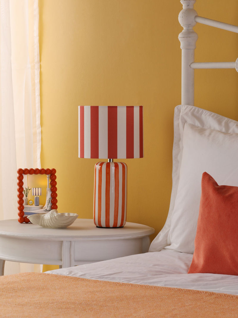 Dar Lighting orange ceramic Cicada table lamp (British brand)