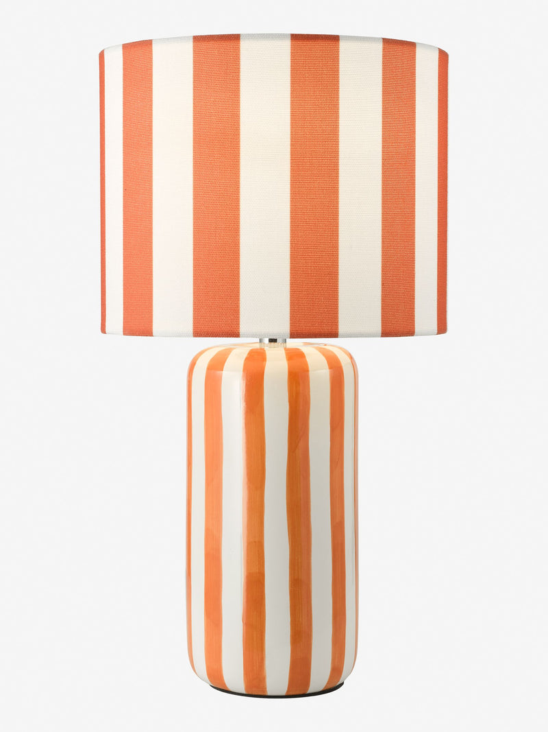 Dar Lighting orange ceramic Cicada table lamp (British brand)