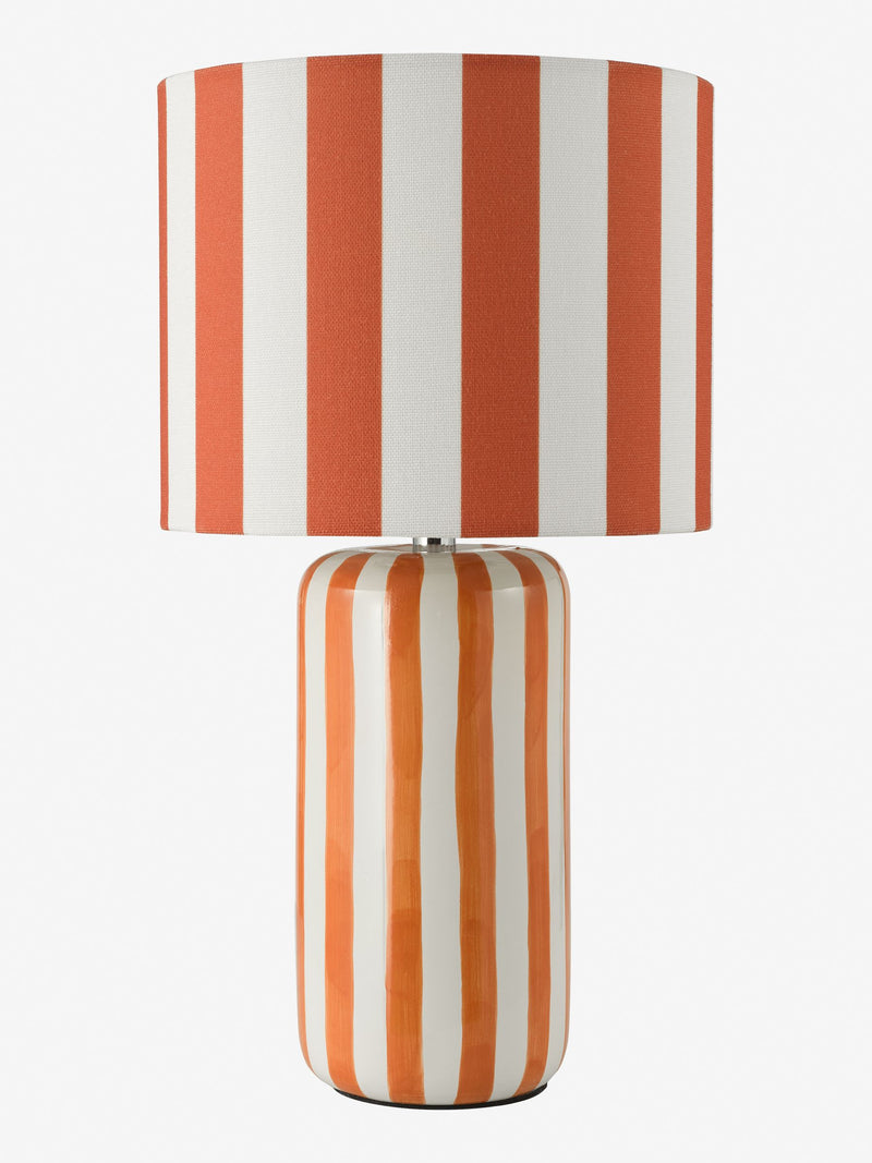 Dar Lighting orange ceramic Cicada table lamp (British brand)