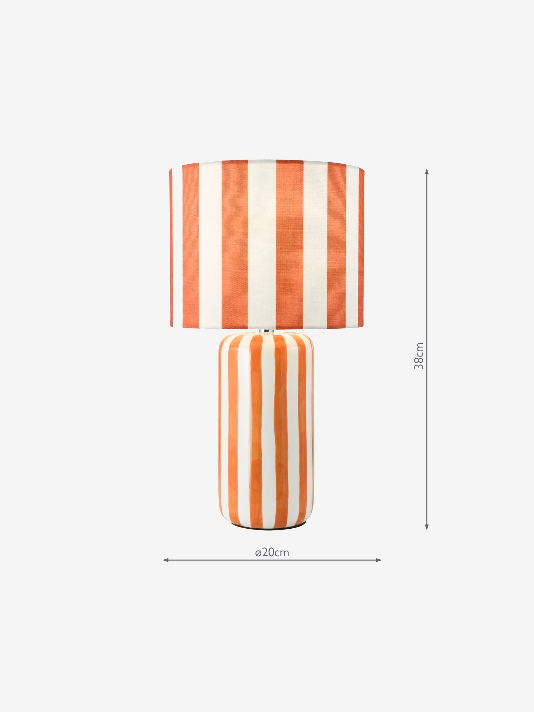 Dar Lighting orange ceramic Cicada table lamp (British brand)