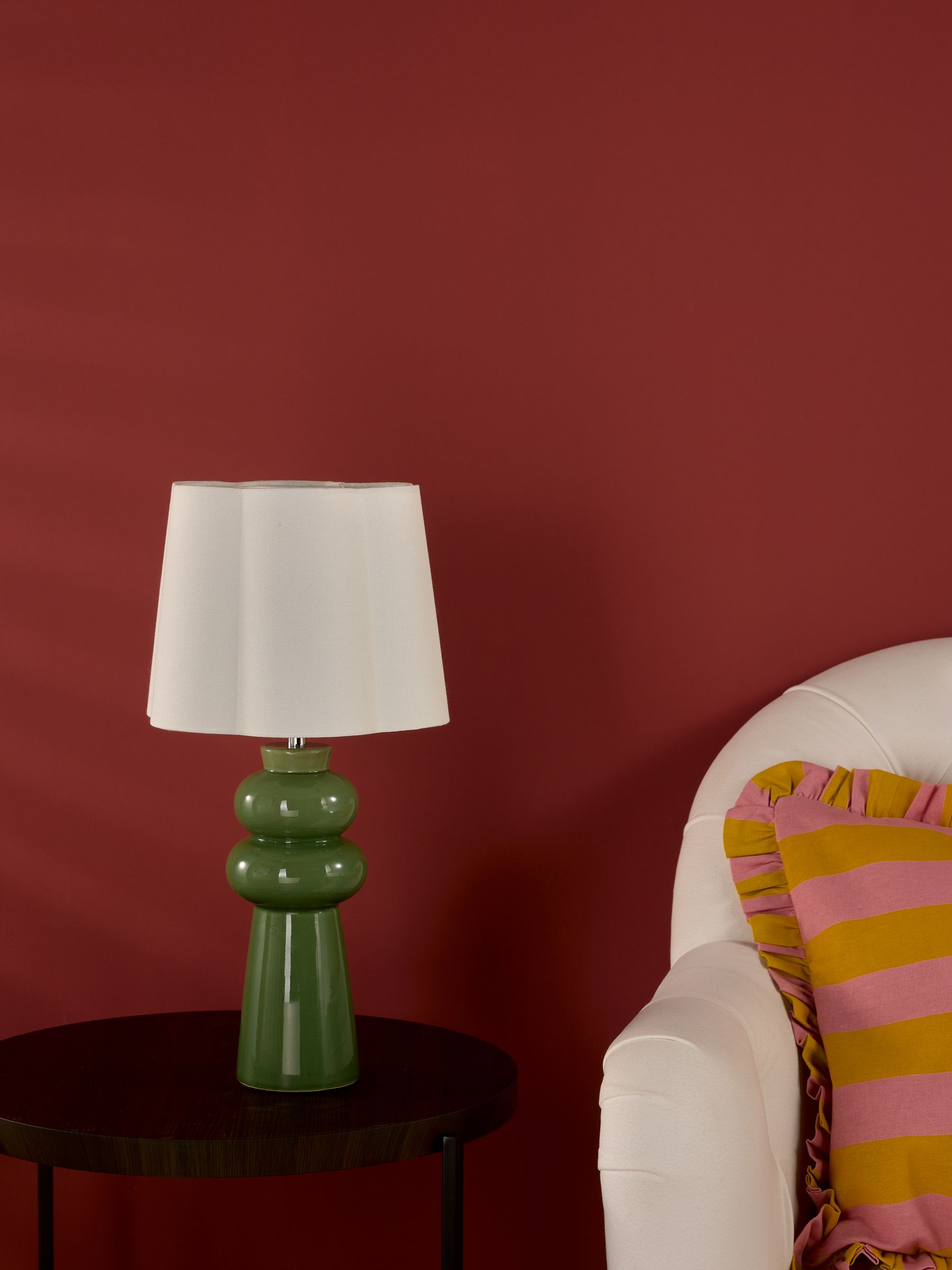 Dar Lighting Jordana green ceramic table lamp 52cm - British product