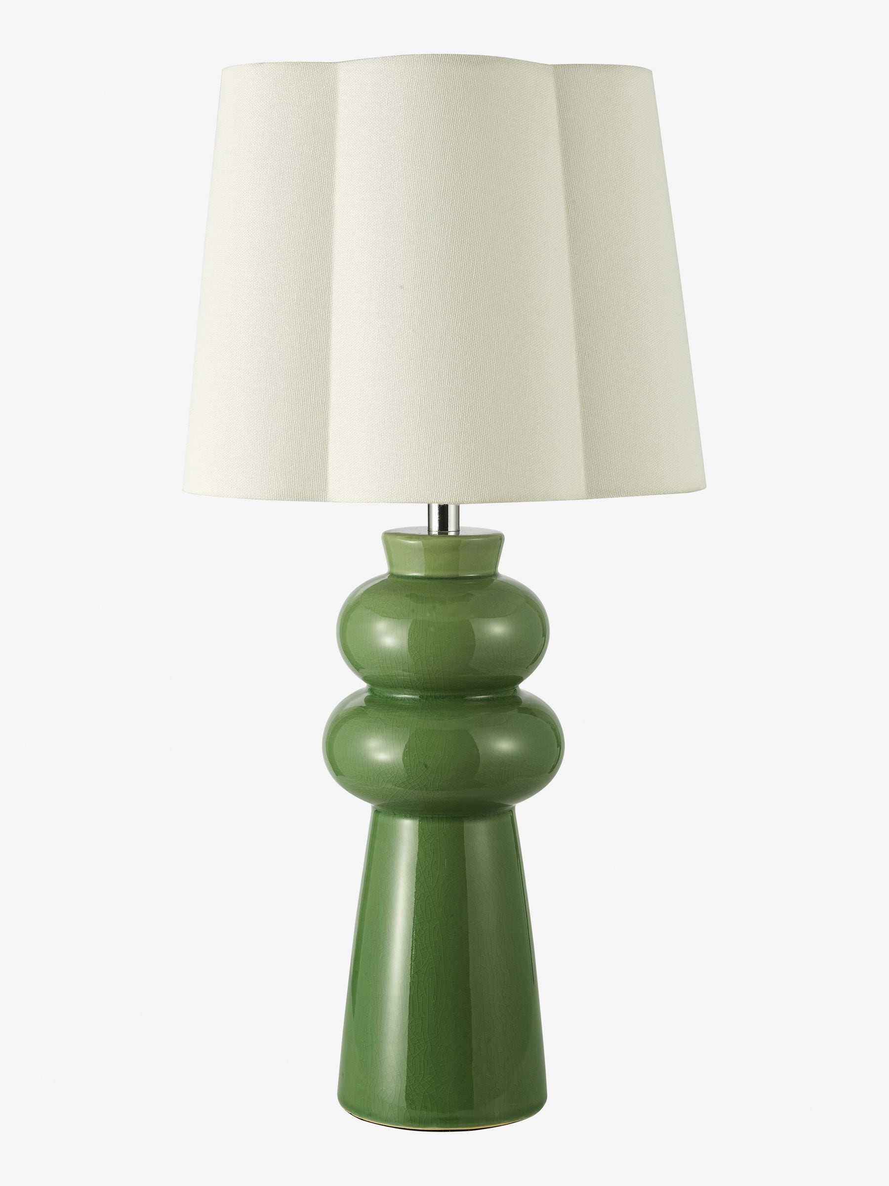 Dar Lighting Jordana green ceramic table lamp 52cm - British product