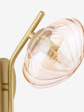 Dar Lighting Ede wall light satin gold amber glass (British brand)