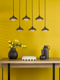 Dar Kadience bar pendant smoked glass satin black - British product