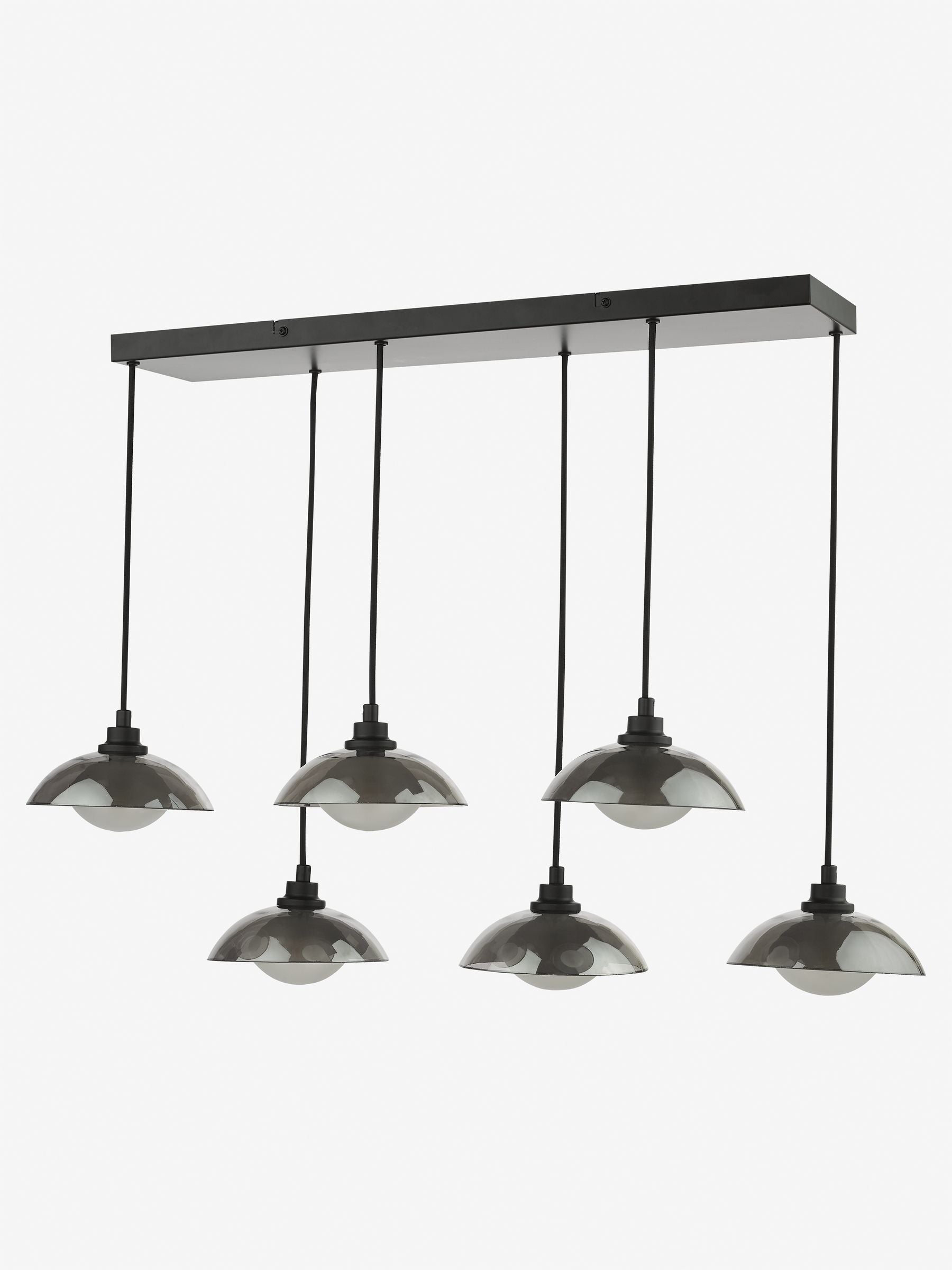 Dar Kadience bar pendant smoked glass satin black - British product