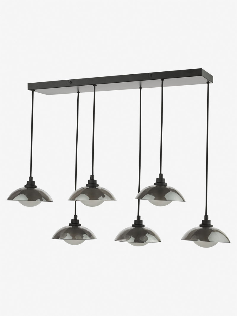 Dar Kadience bar pendant smoked glass satin black - British product