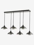 Dar Kadience bar pendant smoked glass satin black - British product