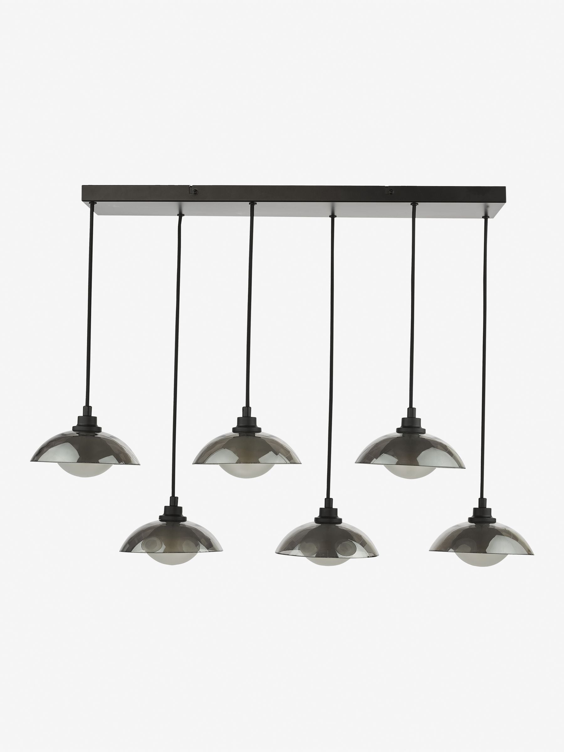 Dar Kadience bar pendant smoked glass satin black - British product