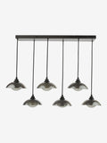 Dar Kadience bar pendant smoked glass satin black - British product