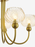 Dar Lighting semi flush ceiling light satin gold champagne glass (British brand)