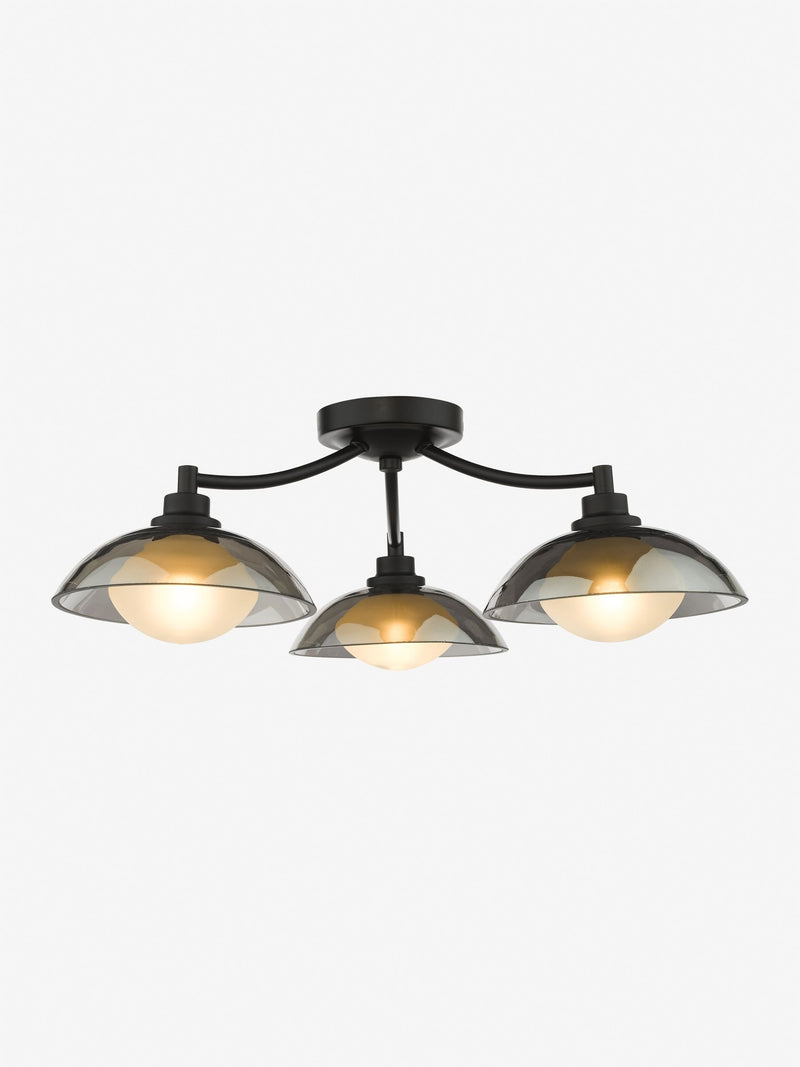 Dar Lighting Kadience 3 light semi flush ceiling light (British brand)