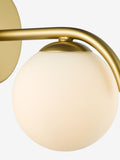 Dar Lighting Orlena wall light satin gold opal glass - British product