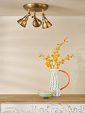 Dar Lighting Nathaniel aged brass 3 light ceiling, imported from the UK