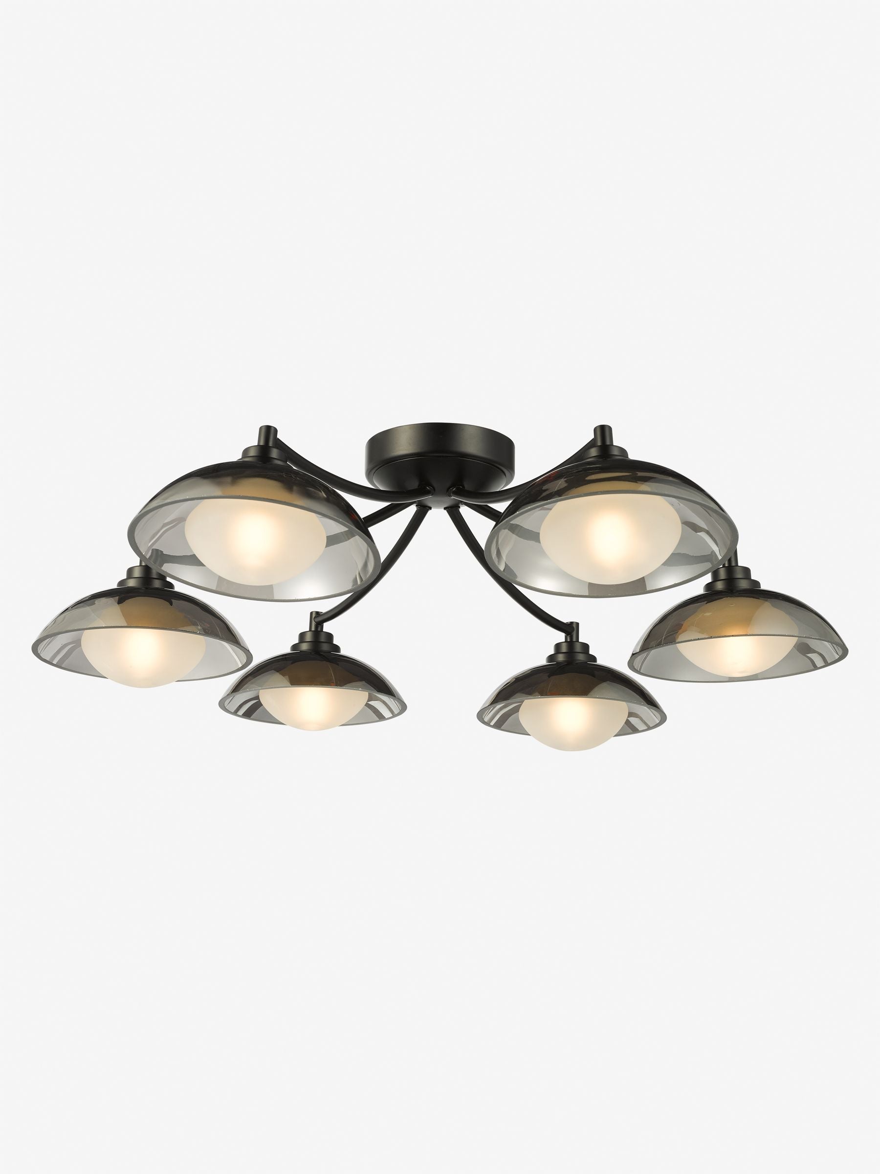 Dar Lighting Kadience 6 light semi flush ceiling light, imported from the UK