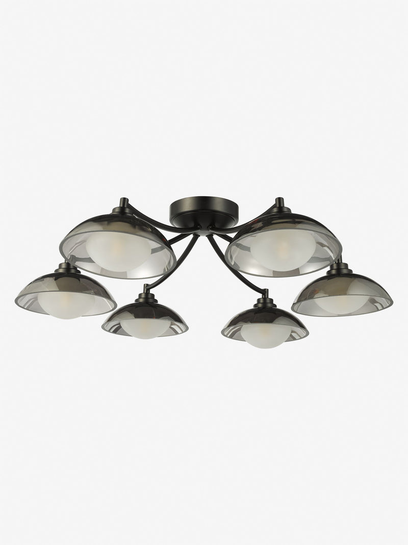 Dar Lighting Kadience 6 light semi flush ceiling light, imported from the UK