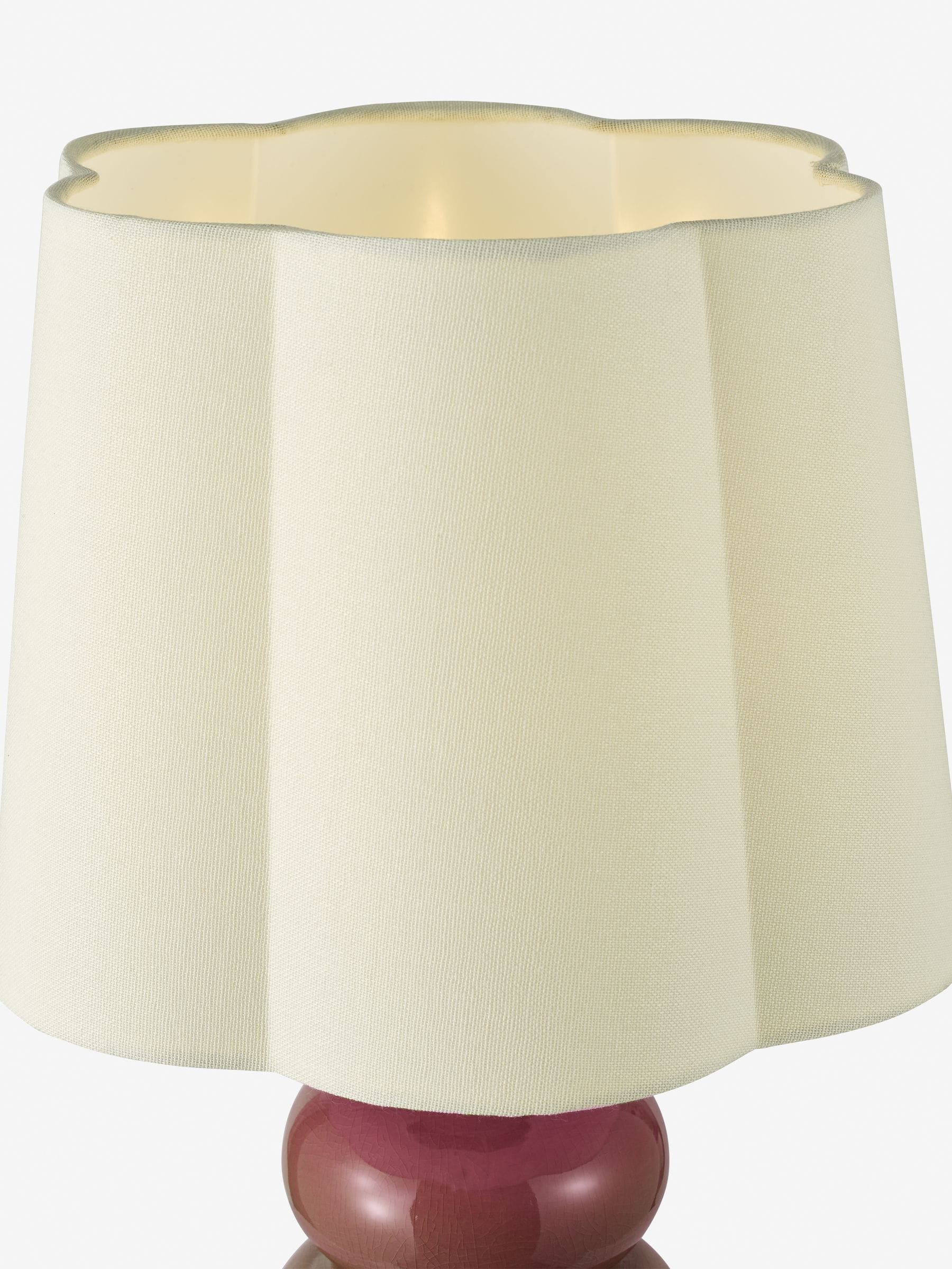 Dar Lighting Jordana pink ceramic table lamp 51.5cm, UK version